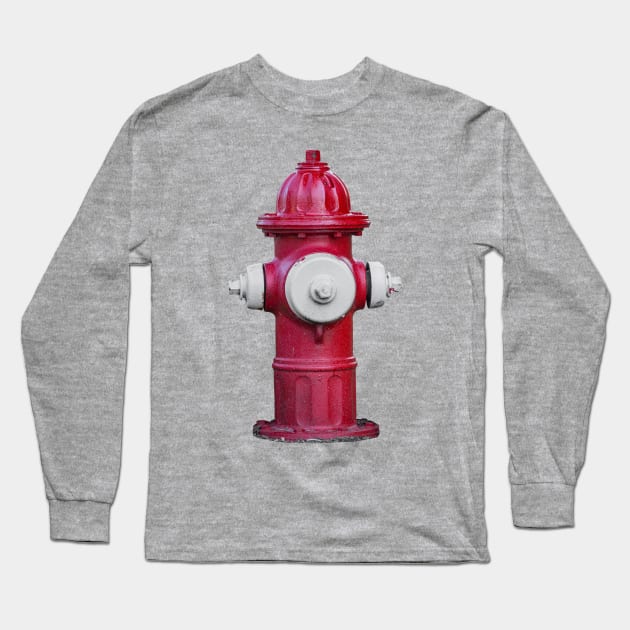 Red and White Super Centurion Fire Hydrant Long Sleeve T-Shirt by Enzwell